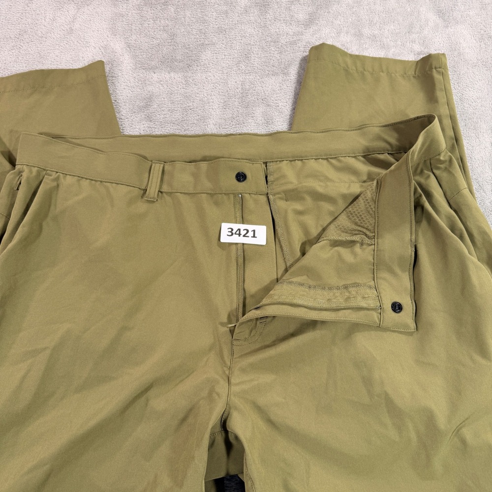 Fabletics One Pant Men 40 Olive Green Performance Stretch Trousers PT2253840